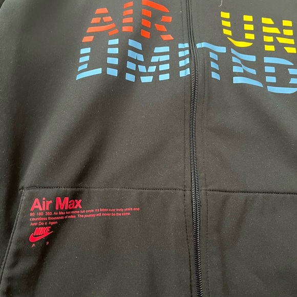 [M]Nike Air Max Limited Edition Full Zip Sweatshirt Track Jacket Black Rare - Picture 2 of 8